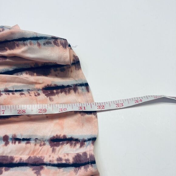 Torrid Rayon Twill Smocked Tiered Tank Plus Sz 1 1X 14/16 Ink Blot Stripe Print - Picture 9 of 9